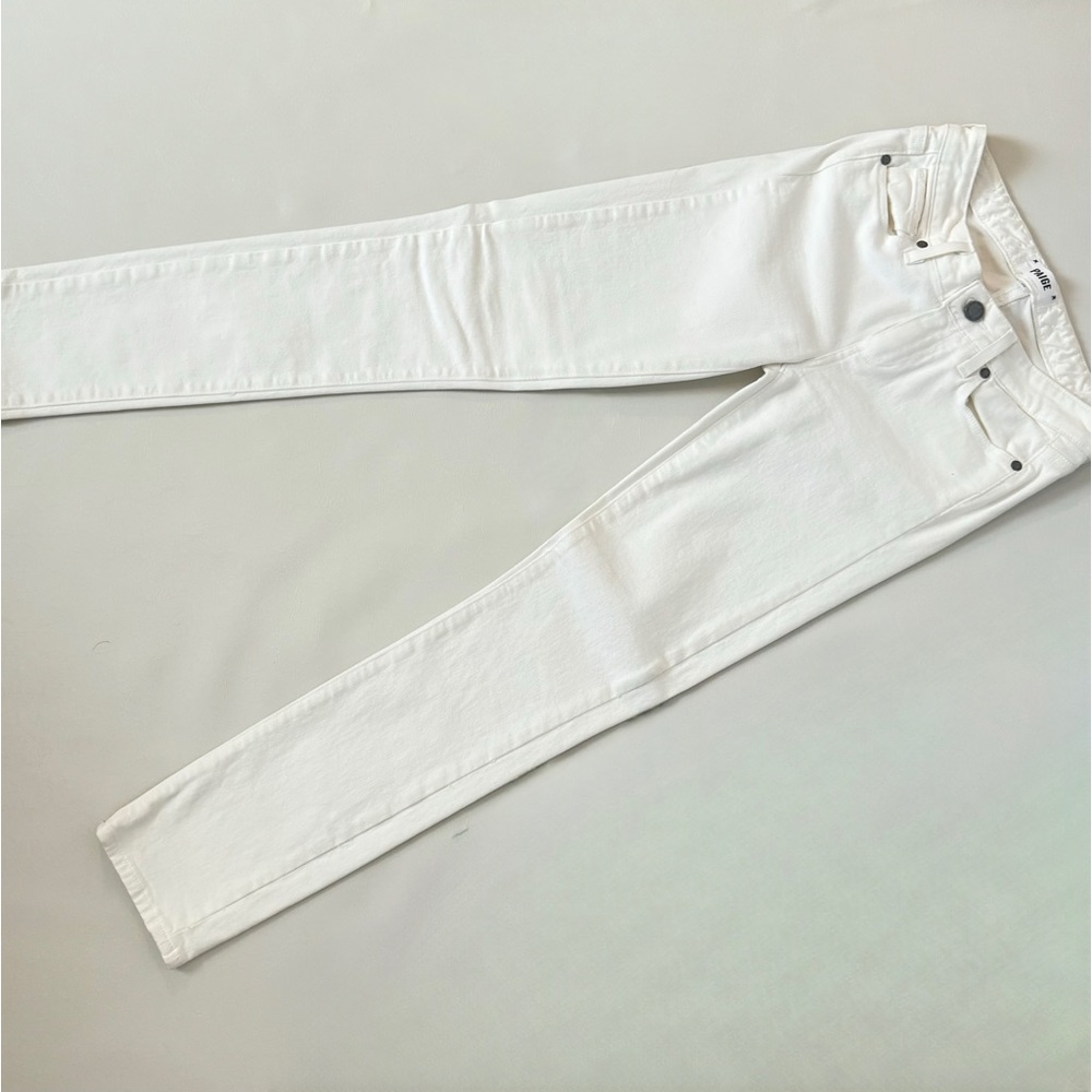 White Paige Cropped Skinny Jeans